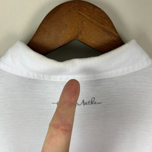 Travis Mathew Polo Shirt Mens Large White Short Sleeve Golf Logo Solid Pocket - Picture 9 of 12
